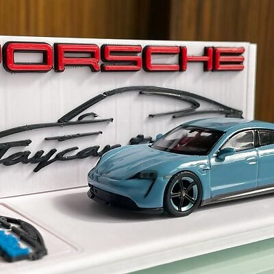 Mini GTHotwheels Porsche Taycan Turbo S Display Base
