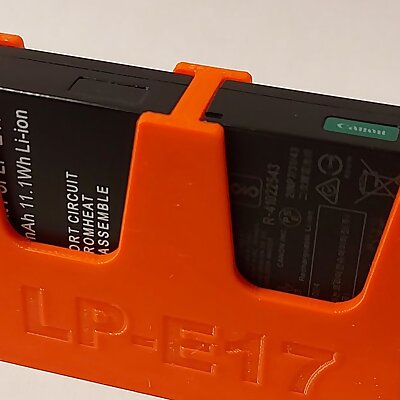 Battery holder for 2 Canon LPE17 batteries