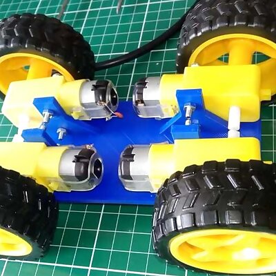 Robot Car chassis for common yellow geared motors