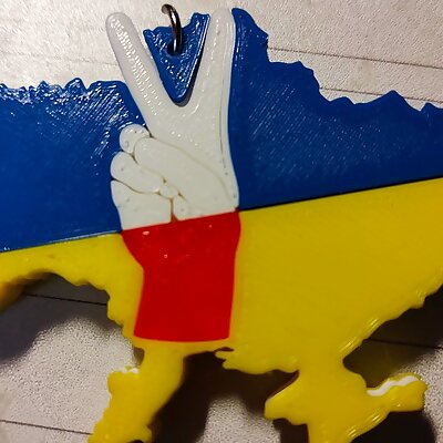 Sława Ukrainie Ukraina keychain