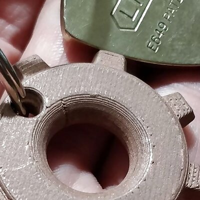 Factorio inspired gear keychain