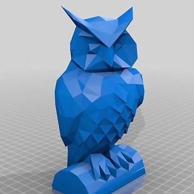 Low poly Owl some feathers still visible