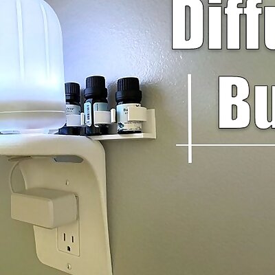 Diffuser Buddy Outlet Shelf Single Gang Mount with Essential Oil holders