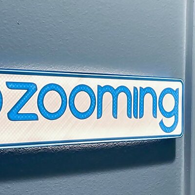 Zoom Session In Progress Sign On Air Sign Remix Shadow Box With LED Lighting Zooming