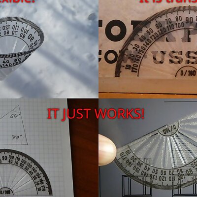 The SMALLEST protractor for drawing transparent