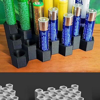 AAA Battery Holder Different Sizes  Triple A Hexagon Battery Storage