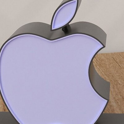 Apple logo glowing wled or led