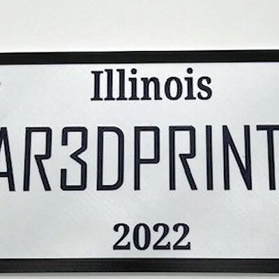 Customizable License Plate and Keychain