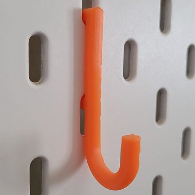 Ikea Skadis hook with flat side for easy print
