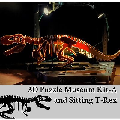3D Puzzle Museum KitA  Sitting TRex