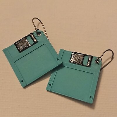 Floppy disk earrings