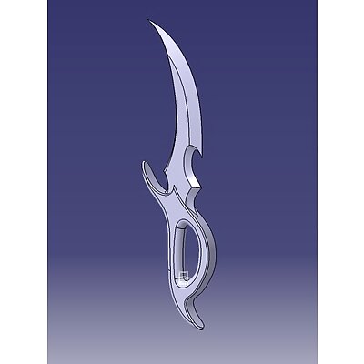 Dagger bending shaped knife