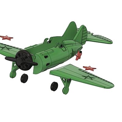 Airplane fighter aircraft Polikarpow I16 red stars  И16 Поликарпов красные звезды easy print