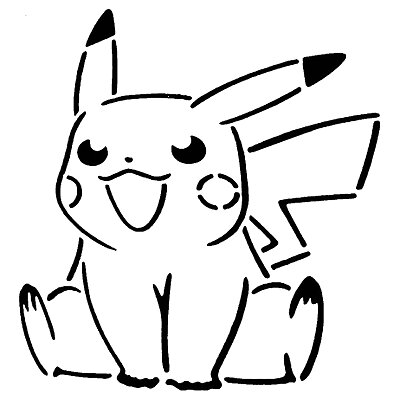 Pikachu stencil 10