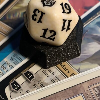 20 sided life counter dice stand