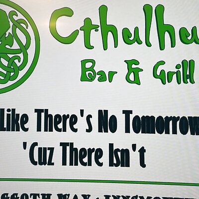 Cthulhus Bar and Grill Sign