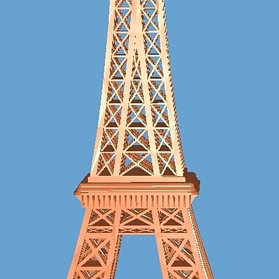 Eiffel Tower 1 3 or 4 parts can be printed really big !