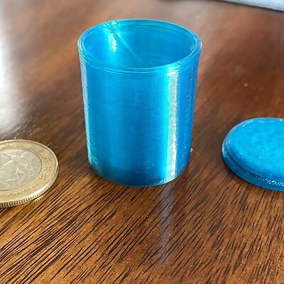 Coin container snap fit lid