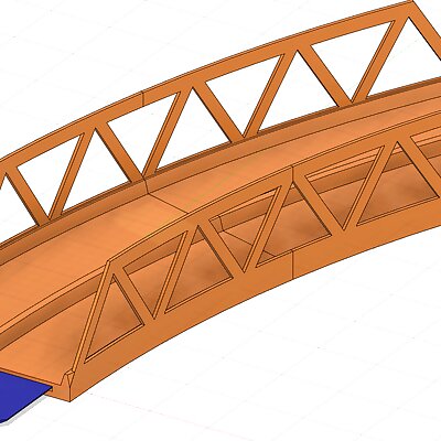 Curved truss bridge Remix for Hotwheels