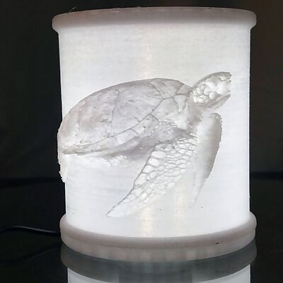 Turtle Lithophane Lamp