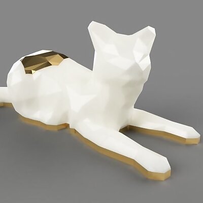 Low Poly Hexagon Cat