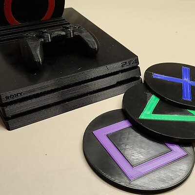 Playstation 4 Pro Coaster Set
