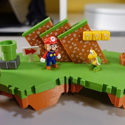 Miniature Mario Playset  With Mario and Koopa Troopa Characters
