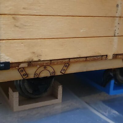45 mm gauge garden railway wheel clips for storage and transport