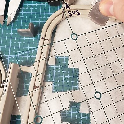 transparent grid handle for embroidery hoop