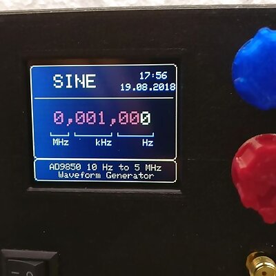 Graphical Waveform  Signal Generator Case w Arduino Pro Mini  AD9833 Sine Square and Triangle
