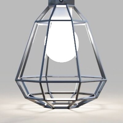 Geometric lamp shade for IKEA bulbs