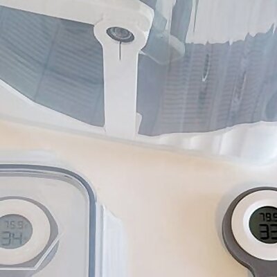 Hygrometer mount for 4l Universal Spool Drybox  For inline hygrometer tabs