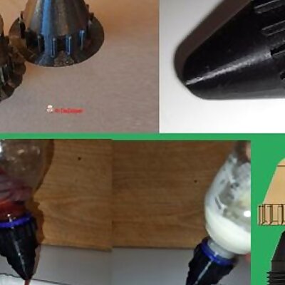 Spout for PET bottles with closable screw cap