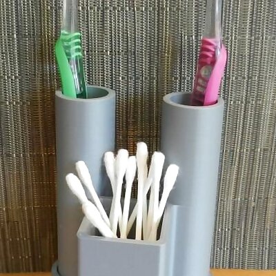 Toothbrush and QTip holder