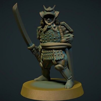 Samurai in armor 28mm no supports needed
