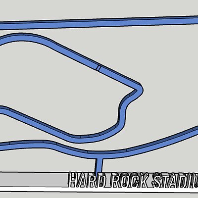 Hard Rock Stadium Circuit Miami USA Formula 1 Race Track 2022 Season