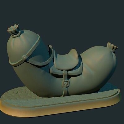 Sausage mount supportless FDM friendly