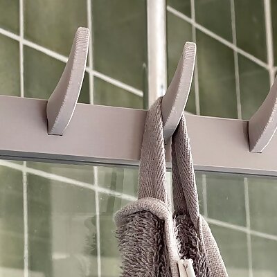 Towel hooks for shower doorwall