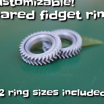 Printinplace geared fidget ring