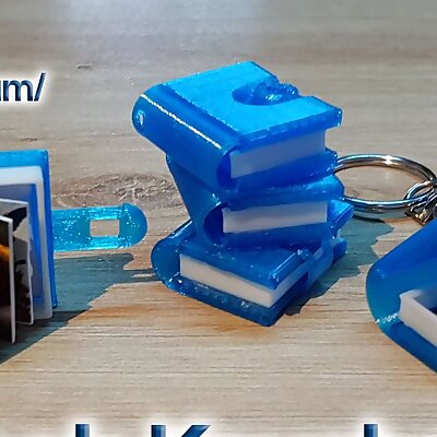 PhotoContainer Book Keychain