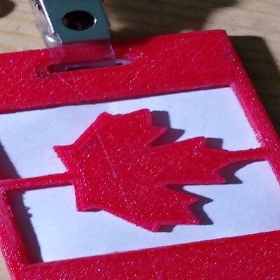 Canada Flag Security Badge Holder