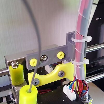 Parametric cable strain relief for extruder