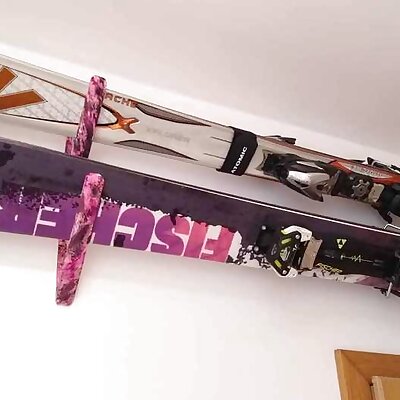 Ski wall mount rack