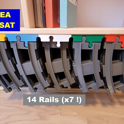 Duplo train Rail Storage for IKEA FLISAT  Bottom