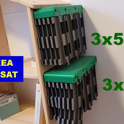 Duplo train Rail Storage for IKEA FLISAT  Side