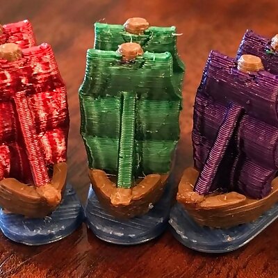 Catan Seafairers  pirate ship  no seafoam so sails can be player color