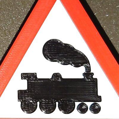 Train Warning Sign UK Level Crossing
