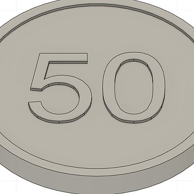 50 Cent Coin for shopping cart