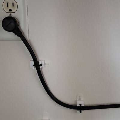 Command Strip ZipTie Holder for Power Cable