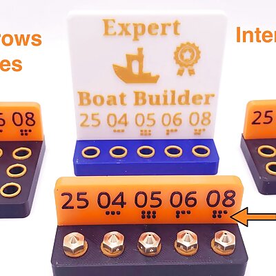 Expert Boat Builder Nozzle Holder swappable signs 1 2 or 3 nozzle rows